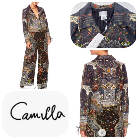 NWT Camilla Studded Leather Biker Jacket Behind Closed Doors S - Picture 14 of 14